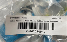 Load image into Gallery viewer, Nike Kids Court Borough Low 2 BQ5448-122 White Yellow Blue Sneaker Shoes Size 7Y