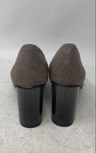 Load image into Gallery viewer, Nine West Womens Gray Suede Pointed Toe Slip-On Block Pump Heels Size 7.5