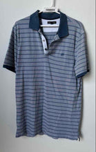 Load image into Gallery viewer, Banana Republic Mens Blue Striped Print Short Sleeve Golf Polo Shirt Size L