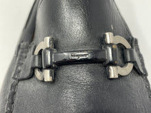 Load image into Gallery viewer, Authentic Salvatore Ferragamo Mens Black Loafer Shoes Size 9.5 Damaged