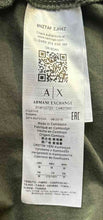 Load image into Gallery viewer, Armani Exchange Mens Green Broken Letters Short Sleeve V-Neck T-Shirt Size M