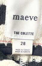 Load image into Gallery viewer, Maeve Womens Black White Striped The Colette Wide-Leg Cropped Pants Size 28
