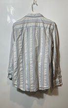 Load image into Gallery viewer, Calvin Klein Mens Multicolor Striped Cotton Long Sleeve Button-Up Shirt Size M