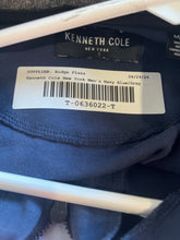 Load image into Gallery viewer, Kenneth Cole Mens Navy Blue Gray Cotton Short Sleeve Collared Polo Shirt Size M
