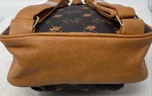 Load image into Gallery viewer, Beverly Hills Polo Club Womens Brown Monogram Leather Backpack With Tag