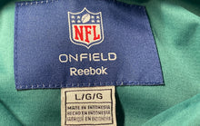 Load image into Gallery viewer, Reebok Mens Green Miami Dolphins 1/4 Zip NFL Football Jacket Size Large