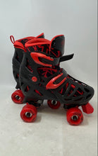 Load image into Gallery viewer, Roller Derby Boys Trac Star Black Red Adjustable Strap Roller Skates Size 3-6