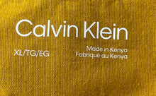 Load image into Gallery viewer, Calvin Klein Mens Dark Mustard Cotton Crew Neck Pullover T-Shirt Sz XL With Tag