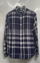 Load image into Gallery viewer, Banana Republic Mens Blue White Plaid Long Sleeve Slim Fit Button-Up Shirt Sz S