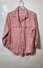 Load image into Gallery viewer, Tommy Hilfiger Womens Pink Long Sleeve Collared Button-Up Shirt Size Medium