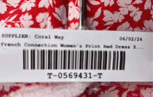 Load image into Gallery viewer, French Connection Womens Red White Floral Spaghetti Strap Back Zip Sundress Sz 8