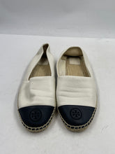 Load image into Gallery viewer, Authentic Tory Burch Womens White Black Slip-On Espadrille Flats Size 11M Worn