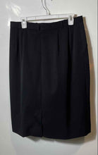 Load image into Gallery viewer, Jaeger Womens Black Wool Pleated Front Pockets Straight & Pencil Skirt Size 14