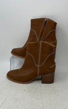Load image into Gallery viewer, UGG Womens Annie 1095061 Brown Leather Round Toe Block Heel Ankle Booties Size 8
