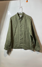 Load image into Gallery viewer, Lacoste Mens Green Long Sleeve Collared Regular Fit Button-Up Shirt Size Medium