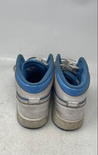 Load image into Gallery viewer, Nike Boys Air Jordan 1 Mid SE White Blue Mid Top Lace-Up Sneaker Shoes Size 6.5Y