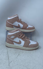Load image into Gallery viewer, Nike Kids Air Jordan 1 Mid Pink White Leather Lace-Up Sneaker Shoes Size 6.5Y