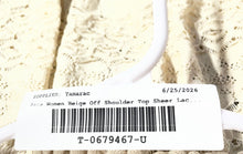 Load image into Gallery viewer, Zara Womens Beige Lace Long Sleeve Off-The-Shoulder Pullover Blouse Top Size S