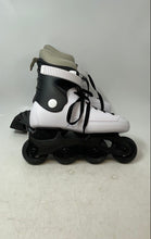 Load image into Gallery viewer, Rolling Bunny Mens White Black Leather Lace-Up Adjustable Ankle Inline Skates 6