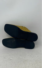 Load image into Gallery viewer, Marc Fisher Womens LTD Flyta Yellow Croc-Embossed Leather Mule Flats Size 6 M
