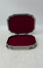 Load image into Gallery viewer, Zhen Zhu Silver-Tone Jewelry Storage Hinged Square Trinket Box Collectible