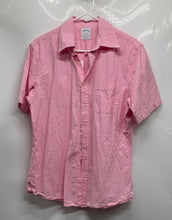 Load image into Gallery viewer, Brooks Brothers Mens White Pink Gingham Cotton Regent Fit Button-Up Shirt Size M