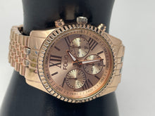 Load image into Gallery viewer, Folio Women's Rose Gold-Tone Link Band Analog Watch (NCL)