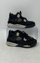 Load image into Gallery viewer, Nike Kids Jordan 4 Retro FV4537-001 Black White Sneaker Shoes Size 11C