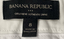 Load image into Gallery viewer, Banana Republic Womens White High-Rise Girlfriend Authentic Chino Pants Size 8