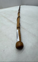 Load image into Gallery viewer, Hand-Carved Brown Handmade Folk Art Collectible Walking Stick Cane