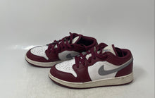 Load image into Gallery viewer, Nike Kids Air Jordan 1 Low 553560-615 Burgundy White Gray Sneakers Shoes Sz 4.5Y