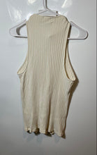 Load image into Gallery viewer, Banana Republic Womens Off-White Sleeveless Cowl Neck Ribbed Tank Top Size L