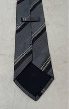 Load image into Gallery viewer, Hugo Boss Mens Multicolor Striped Silk Keeper Loop Adjustable Pointed Tie