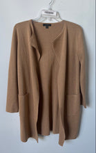Load image into Gallery viewer, J.Crew Womens Tan Knitted Long Sleeve Open Front Cardigan Sweater Size XXS
