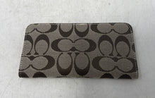 Load image into Gallery viewer, Coach Womens Beige Brown Signature Print Lightweight Bifold Wallet