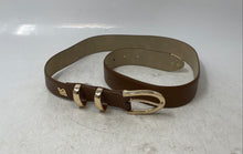 Load image into Gallery viewer, Steve Madden Womens Brown Leather Adjustable Dress Belt Size Medium