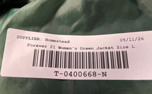 Load image into Gallery viewer, Forever 21 Womens Green Kelly Long Sleeve Full-Zip Puffer Jacket Size L
