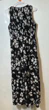 Load image into Gallery viewer, Anne Klein Womens Black And White Floral Tiered Smocked Maxi Dress Size Small