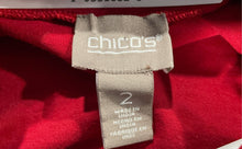 Load image into Gallery viewer, Chico's Womens Red Long Sleeve Turtleneck Pullover Sweater Size 2