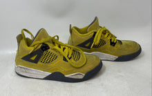 Load image into Gallery viewer, Nike Kids Air Jordan 4 Retro BQ7669-700 Yellow Gray Sneaker Shoes 2.5Y No Insole