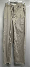 Load image into Gallery viewer, Zara Womens Beige Cotton Pockets Flat Front Straight-Leg Chino Pants Size 4