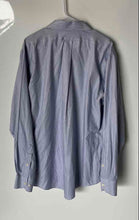 Load image into Gallery viewer, Brooks Brothers Mens 346 Purple Pinstripe Slim Fit Non-Iron Dress Shirt 16.5 6/7