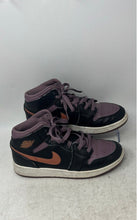 Load image into Gallery viewer, Nike Kids Air Jordan 1 Mid SE FB9909-008 Black Purple Basketball Shoes Size 6Y