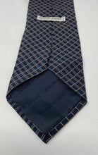 Load image into Gallery viewer, Giorgio Armani Mens Blue Geometric Print Silk Keeper Loop Adjustable Pointed Tie
