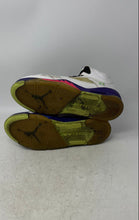 Load image into Gallery viewer, Nike Kids Air Jordan 5 Retro DB3024-100 White Purple Sneaker Shoes Size 7Y