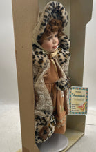 Load image into Gallery viewer, Vanessa Collection Timeless Treasures Brown Hair Leopard Print Porcelain Doll