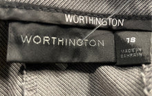 Load image into Gallery viewer, Worthington Womens Gray Straight Leg Curvy Fit Trousers Pants Size 18