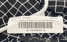 Load image into Gallery viewer, Banana Republic Womens Black White Check Sleeveless Button Front Blouse Top Sz L
