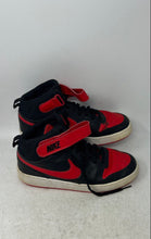 Load image into Gallery viewer, Nike Boys Court Borough Mid 2 Black Red Lace-Up Sneakers Shoes Size 6.5Y