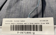 Load image into Gallery viewer, Earvin Magic Johnson Mens Gray Slash Pockets Belt Loops Dress Pants Size 40R